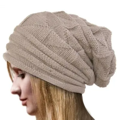 Image de Bonnet Tricoté Oversize Hiver - Chaud & Unisexe