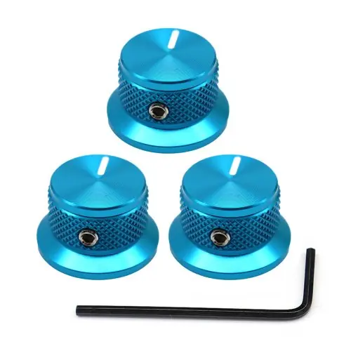 Image de Boutons de Potentiomètre en Aluminium - 3/4 Pièces