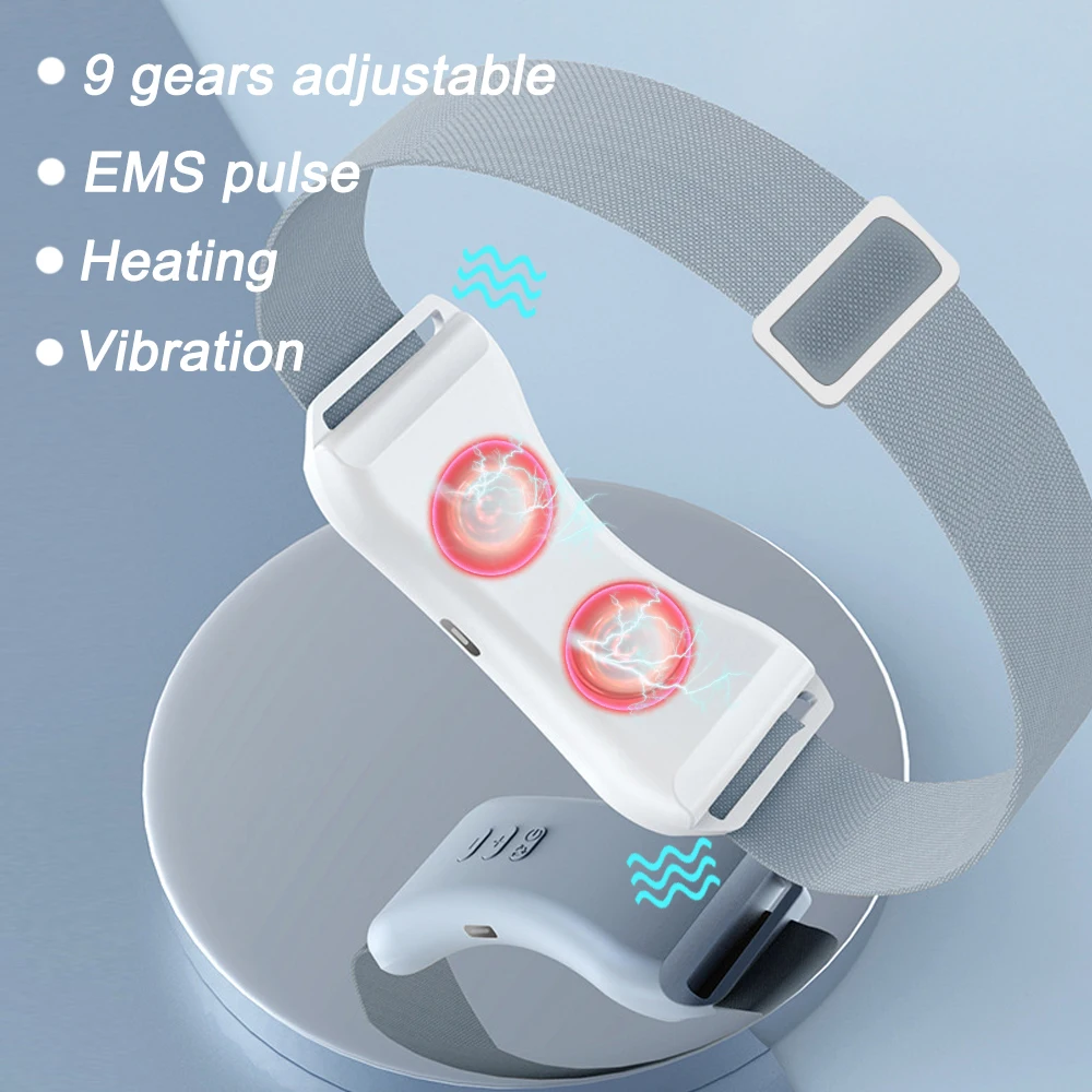 Immagine di Massaggiatore Viso EMS con Vibrazione per Sollevamento Faciale e Rimozione del Doppio Mento - Dispositivo di Bellezza V-Line per Rafforzamento Muscolare e Contorno Delicato