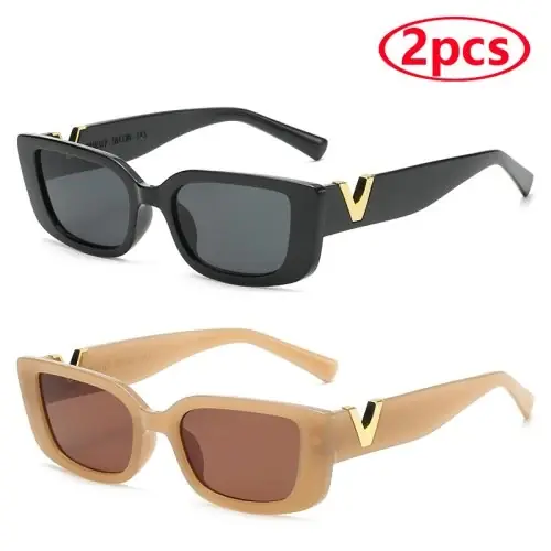 Image de Lunettes de Soleil Carrées Vintage - Style Élégant & Raffiné