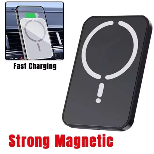 Afbeelding van 100W magnetische draadloze autolader luchtuitlaat telefoonhouder voor iPhone 16 15 14 13 12 Pro Max snel draadloos autolaadstation