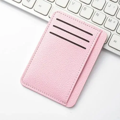 Image de Portefeuille Ultra Mince en Cuir PU - Mini Porte-Cartes Coloré