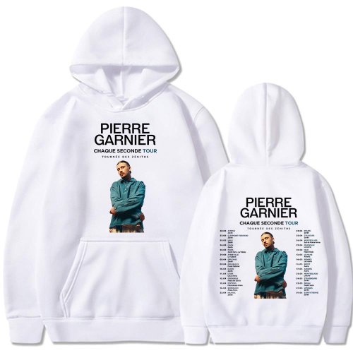 Zdjęcie Bluzy Pierre Garnier Chaque Seconde 2025 Tour Merch Hip Hop Moda Vintage Bluzy Męskie Damskie Odzież Oversize Pulower