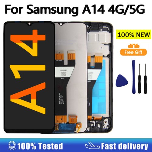 Afbeelding van LCD-scherm met touchscreen digitizer voor Samsung Galaxy A14 4G (A145F, A145P) en A14 5G (A146B, A146P, A146U) - 6.6 inch vervangend display