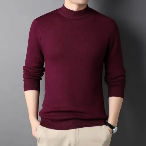 Image de Pull Col Roulé Homme Coupe Cintrée - Tendance 2026