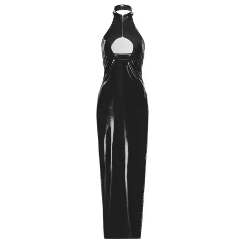 Image de Robe Gothique Punk en Cuir PU Moulante