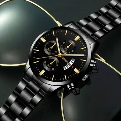 Image de Montre Homme Luxe Acier Inoxydable - Élégante & Précise