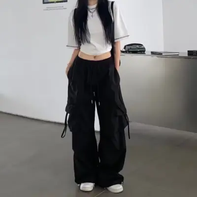 Image de Pantalon Large Vintage Y2K pour Femmes