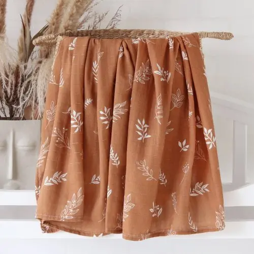 Image de Couverture Bébé Enveloppe - Feuilles d'Eucalyptus Bio