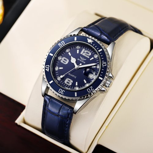 Immagine di 2022 nuovo cinturino in pelle di moda orologio da uomo relogio masculino Montre calendario di alta q...