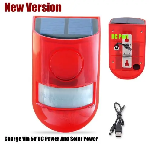 Image de Alarme Solaire avec Capteur de Mouvement et Sirène 110dB