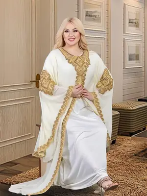 Image de Abaya de Soirée Élégante avec Dentelle