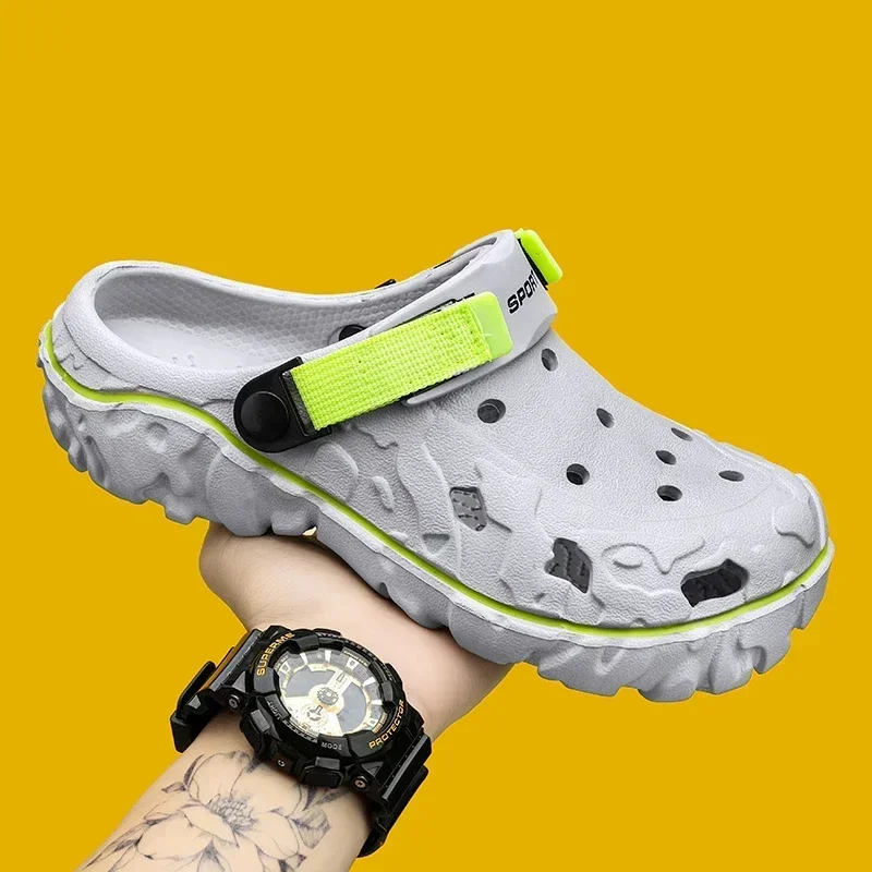 Image of Men's Lightweight EVA Clogs - Comfortable Beach & Work Sandals for Outdoor Use
