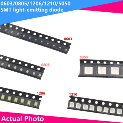 Image de Kit LED SMD 0603 à 5050 - 100 Pièces Multicolores