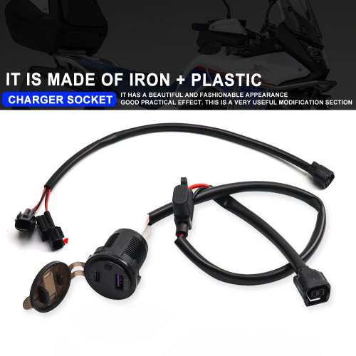 Imagen de Cargador USB Rápido para Moto - Compatible con Honda NT1100, CRF1000L, Africa Twin