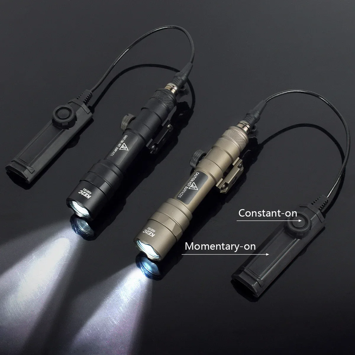 Image of Tactical SureFire M600 Series Weapon Light for Rifle, Pistol, and Hunting – High-Performance Picatinny Rail Mounted Flashlight with Scout Light Design