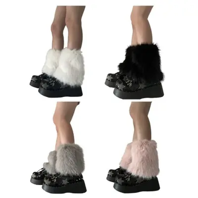 Image de Chaussettes chauffantes en fourrure pour femmes - Style élégant & chaud