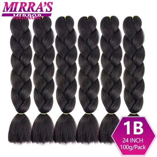 Image de Tresses Synthétiques Jumbo 24" - Lot de 6