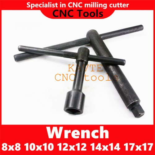 Imagen de Juego de Herramientas para Torno de Fresado con Llave Cuadrada, Llave Inglesa y Mandril en Tamaños 8, 10, 12, 14 y 17 mm