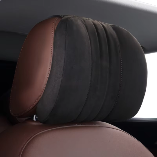 Afbeelding van Auto-nekkussen van traagschuim met wasbare kussensloop biedt comfortabele neksteun voor autorijden en reizen