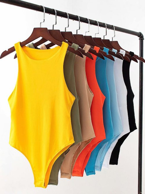 Imagen de Mono Bodycon Sólido para Mujer - Estilo Sexy y Casual en 4 Colores, Ideal para Verano, Club y Ocasiones Urbanas