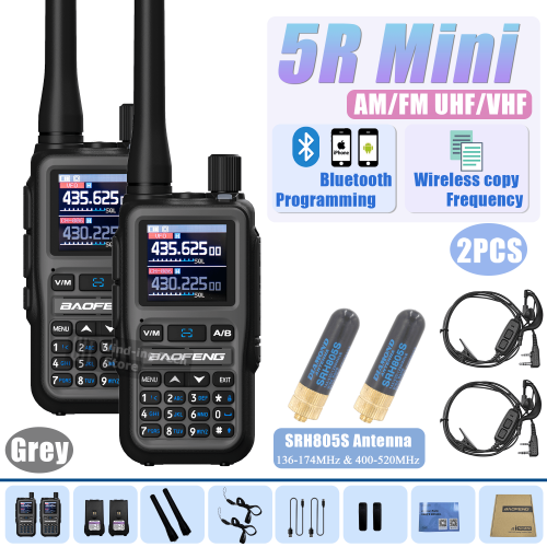 Immagine di Baofeng UV 5R Mini Walkie Talkie Bluetooth Frequenza di programmazione Hopping Tipo-C Jack Colori multipli Doppio PTT Campeggio Ham Radio