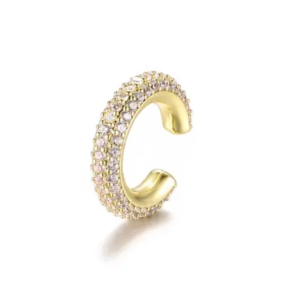 Image de Boucles d'oreilles C dorées - Faux clips sans perçage