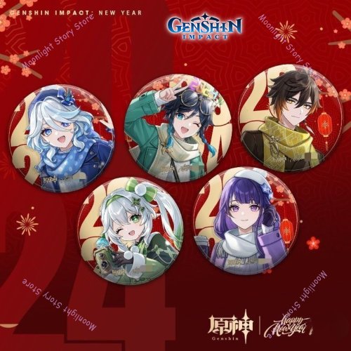 Afbeelding van Genshin Impact Vier Goden Badge Set – Trendy Cosplay Hanger met Fernida, Nashida, Zhongli en Meer – Unieke Fan Collectie Broche voor Liefhebbers