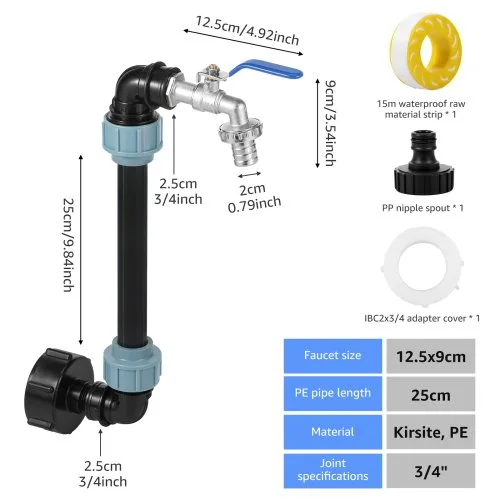 Tubo longitud 25cm