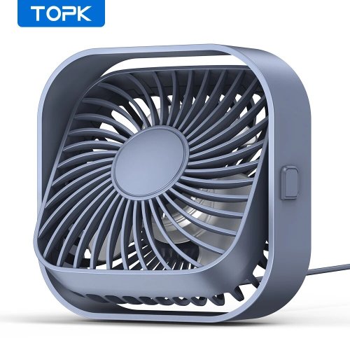Afbeelding van Topk Usb Draagbare Mini Ventilator, Bureau Persoonlijke Elektrische Ventilator Tafel, Staande Ventil...