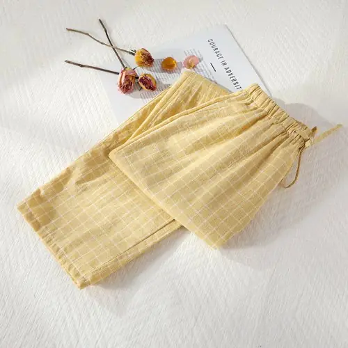 Image de Pyjama Femme Coton Double Gaze - Confort Été & Printemps