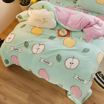 Image de Housse de Couette Hiver Ultra Chaude en Polaire Double Face
