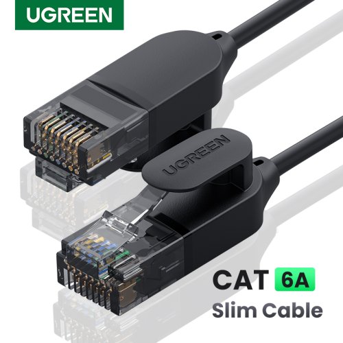 Zdjęcie Kabel Ethernet Ugreen Cat 6A 10 Gbps – Przewód Sieciowy z 4 Skrętnymi Parami, Patchcord Internetowy UTP, LAN, RJ45 do Routera i PC