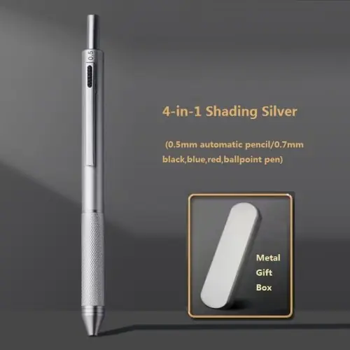 Argent stylo dans boîte métallique