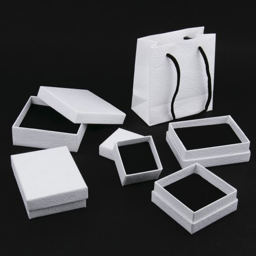Afbeelding van Elegante Frosted Witte Sieraden Verpakking – Kartonnen Doos met Handsbag Stijl, Perfect als Sieraden Organisator, Opslag en Geschenkdoos