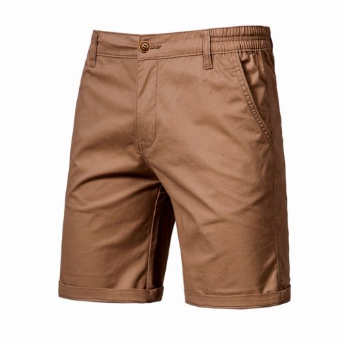 Afbeelding van 2023 Mannen Shorts Zomer Katoen Midden Taille Mannelijke Casual Business Mannen Shorts Gedrukt Strand Stretch Chino Classic Fit Korte Homme