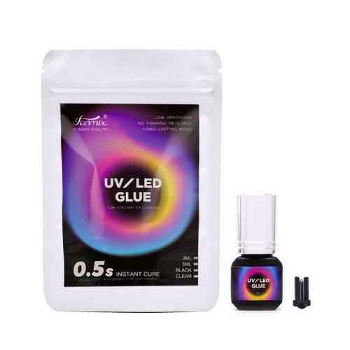 Afbeelding van Natuurlijke UV LED Wimperlijm 3ml & 5ml - Snel Droogende, Langdurige Lash Extension Lijm met Illuminator voor Perfecte Make-up