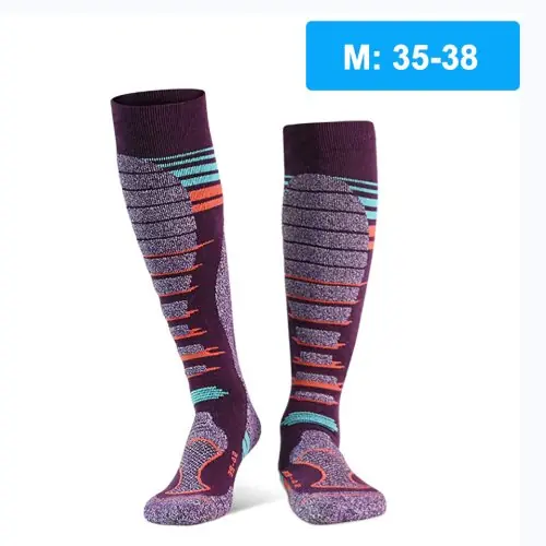Image de Chaussettes de Ski Thermiques en Laine Mérinos
