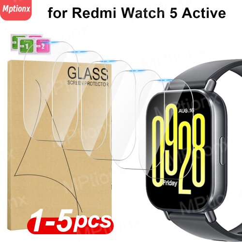 Imagen de Protector de Pantalla de Vidrio Templado para Xiaomi Redmi Watch 5 - Protector Antiarañazos para Reloj Inteligente con Alta Transparencia y Protección Completa