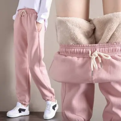Image de Pantalon de Jogging Polaire Femme - Confort Hivernal & Style Urbain