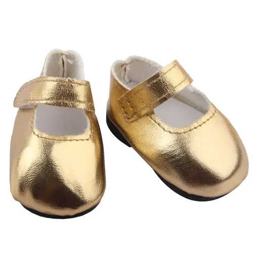 Image de Mini Chaussures en Cuir Brillant pour Poupées 14 Pouces
