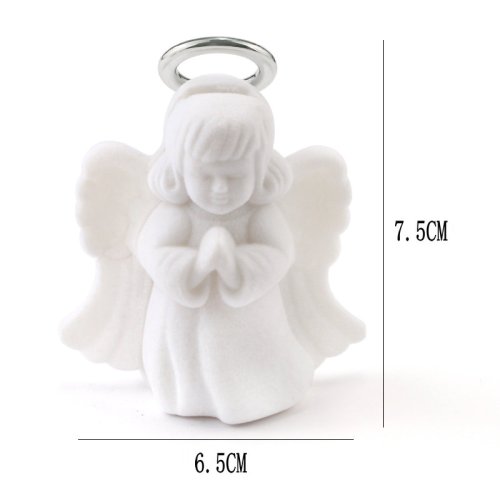Image de Boîte à Bijoux en Velours Blanc - Élégante & Pratique