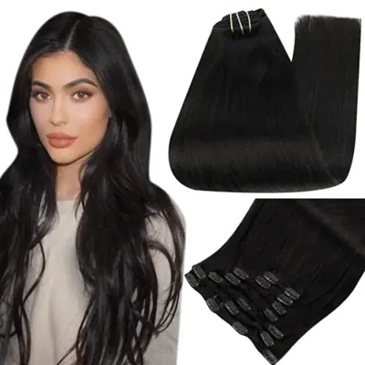 Image de Extensions Cheveux Humains Pleine Brillance - 7 Pièces
