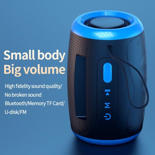 Image of Portable Bluetooth Speaker with Waterproof Design, Wireless TWS Stereo Sound, TF Card Support, and Hi-Fi 3D Audio for Outdoor Use
