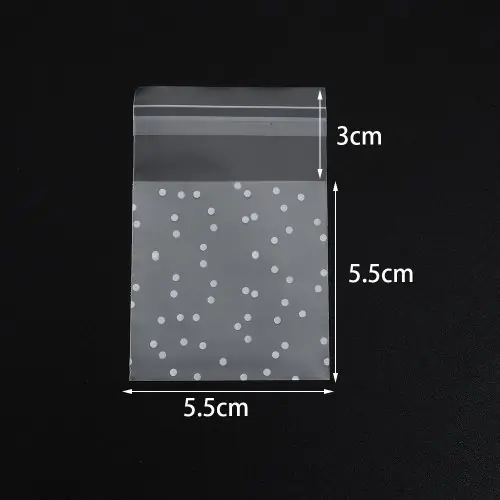 Image de Sacs Cadeaux Transparentes à Pois - 100 pcs