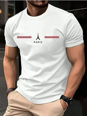 Image de T-Shirt Paris Imprimé - Style Décontracté & Surdimensionné