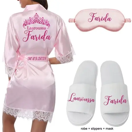 Rosa Kleid Schuh Maske