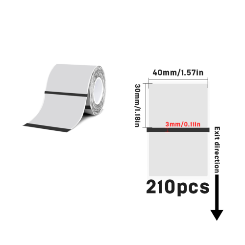 Image de Étiquettes Adhésives Rondes Transparentes pour Imprimante Thermique