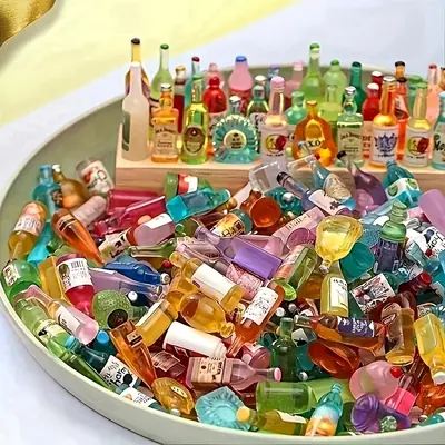 Mini Bouteilles Déco - 50 pcs pour Maison de Poupée & Bricolage