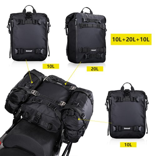 Image of Waterproof Motorcycle Rear Seat Bag – Multi-Functional Luggage Pack for Motorbike Riding, Available in 10L, 20L, and 30L Sizes